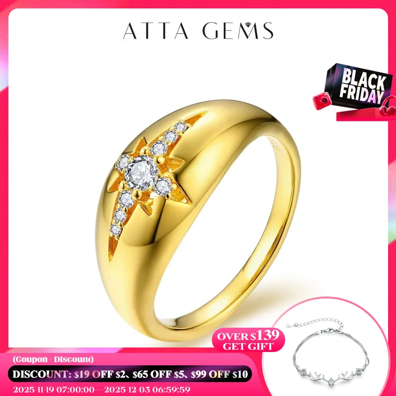 

Женское кольцо из серебра 100% пробы, с муассанитом