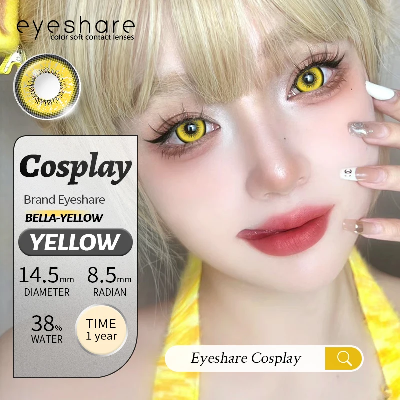 EYESHARE 1 Paar weiße farbige Kontaktlinsen für Cosplay, rote Kontaktlinsen, Anime-schwarze Augenlinsen, Halloween-Schönheits-Make-up-Linsen – Detail 30