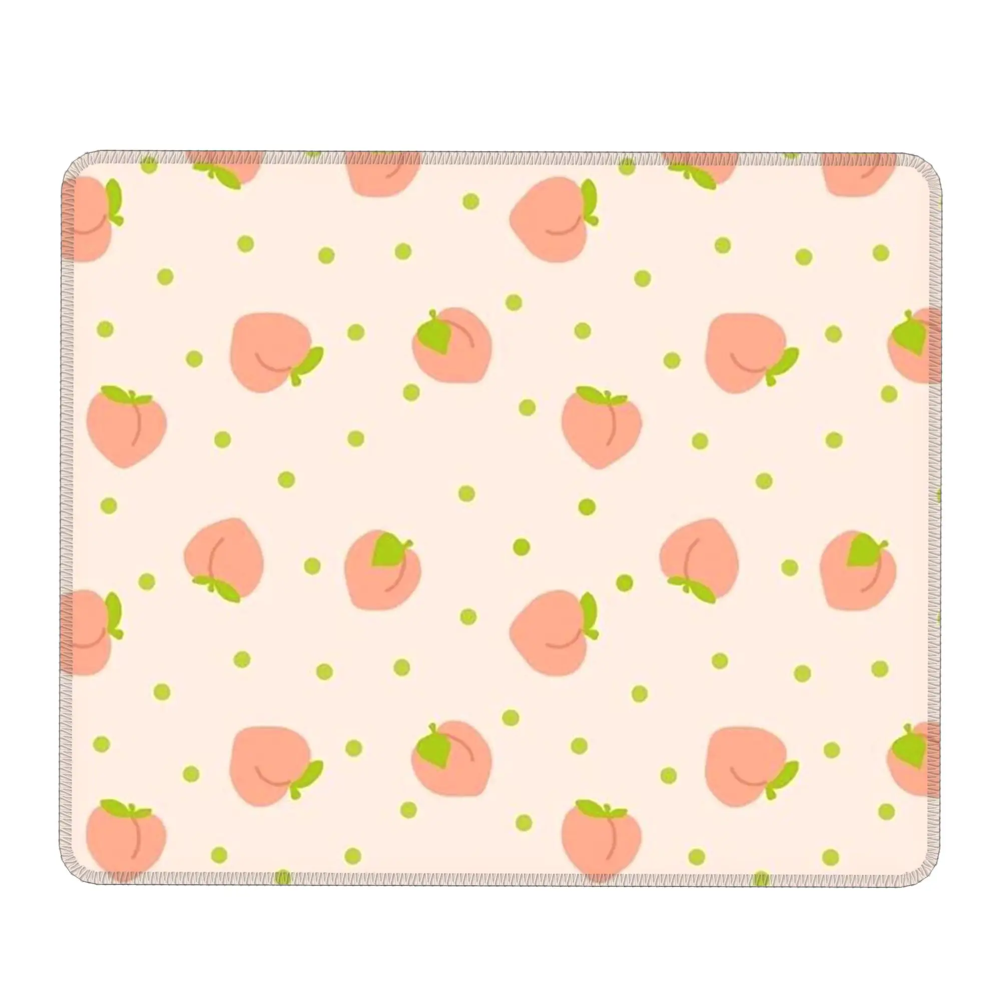 Cartoon Peach Fruit Pattern Mouse Pad Computer Keyboard Mouse Mat Gaming PC Laptop Desk Mat Office Accessories Table Mats