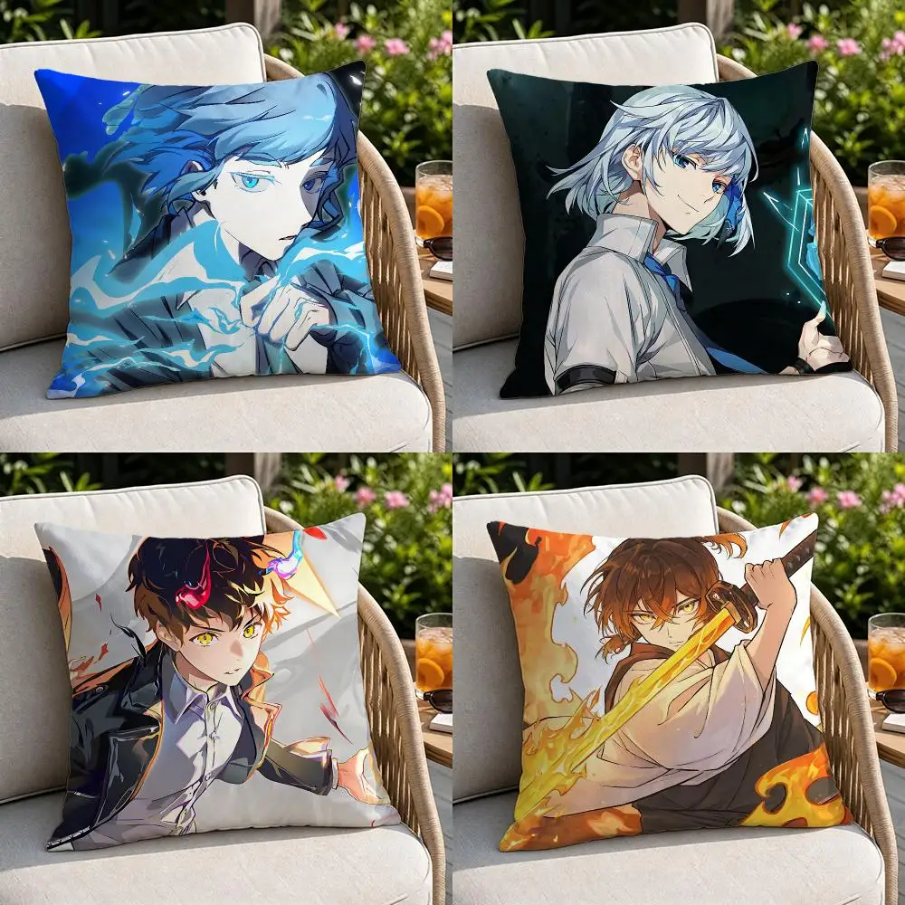 Funda de Cojín Manhwa Tower of God, Juego de Fundas de Cojín Cuadradas Suaves para Sofá, Dormitorio, Coche, Decoración del Hogar