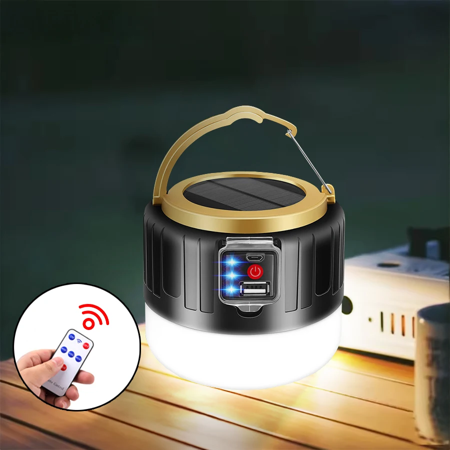 Lampada di emergenza esterna portatile Lampada da campeggio a LED solare Lampada da lavoro per tenda di emergenza esterna Lanterna ad alta potenza per barbecue