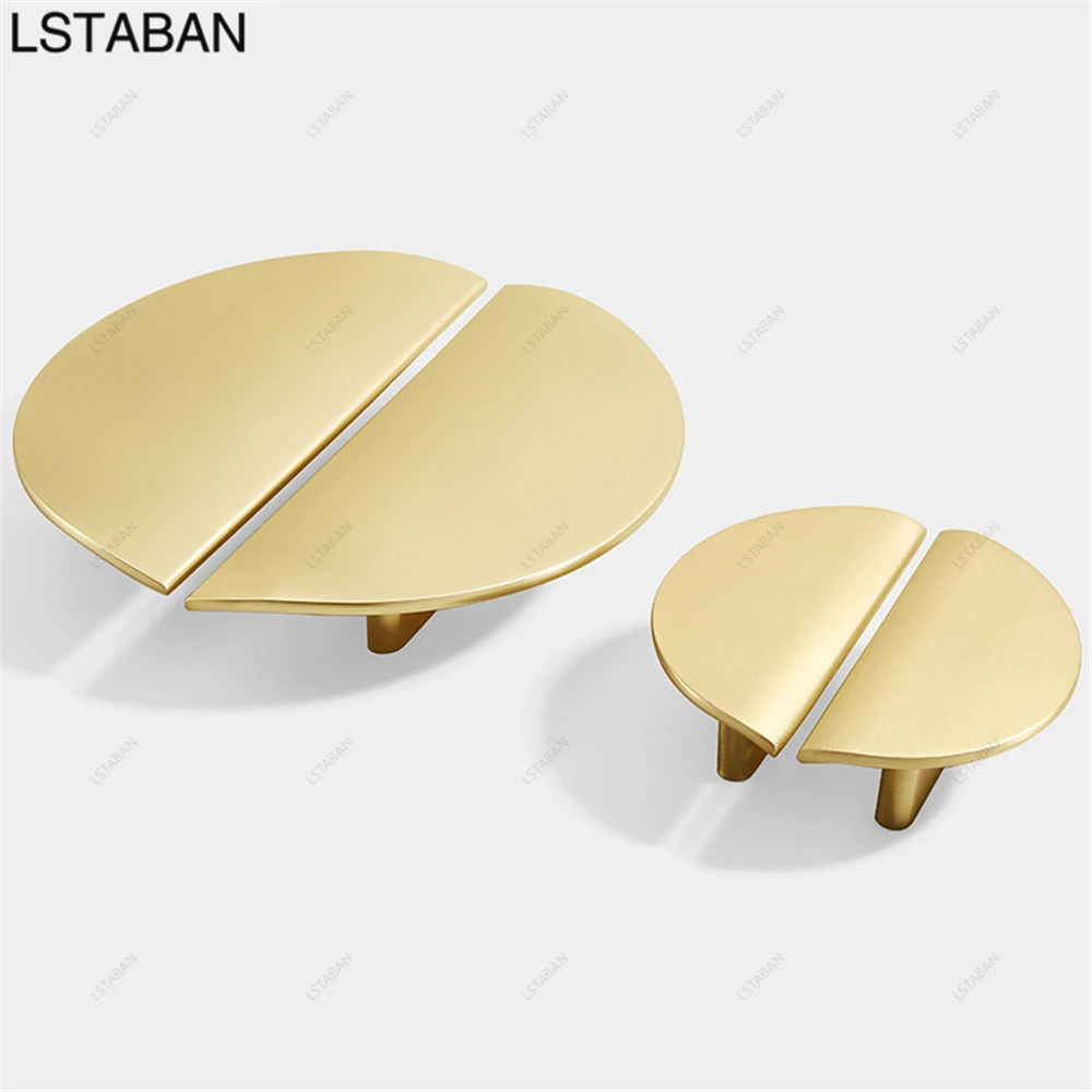 New Chinese Style Semi-circular Cabinet Door Handle Antique Bronze Pair of Round Drawer Pull Wardrobe Kitchen Cabinet Door Knobs