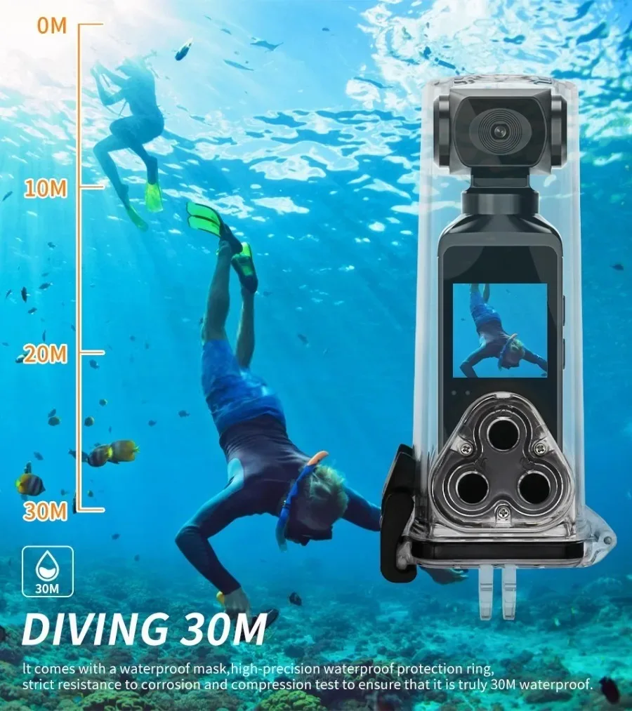 5K or 4K Ultra HD Pocket Action Camera 270° Rotatable WiFi Mini Camera Waterproof Case Outdoor Sports Vlog Diving Video Recorder