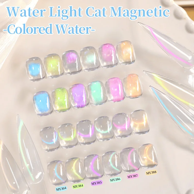 BORN PRETTY 10 ml blauer Wasser-Licht-Katze-Magnet-Gel-Nagellack, ultraglanz, glitzernd, Soak Off UV-Gel, Maniküre, Nagelkunst-Lack