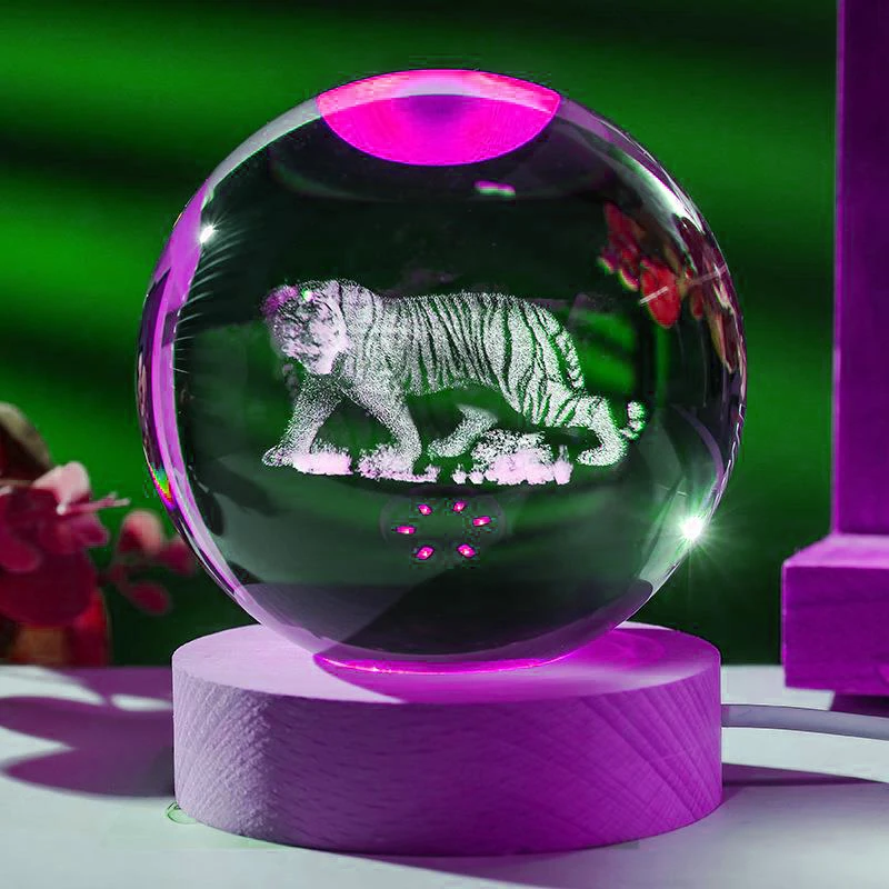 كرة كريستال فأرة وبقرة محظوظة ضوء ليلي ، ديكور مصباح الطاولة ، عيد الميلاد ، هدية عيد الحب ، هدية الحفلات ، المنزل ، 1: #6