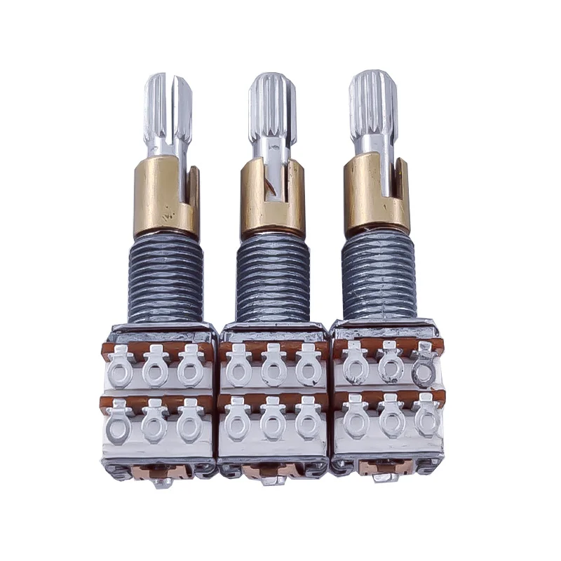 1pcs FD 12mm Metal Shaft Multi-Ganged Series Type Double Double Adjustable Potentiometer B50k Handle 28mm