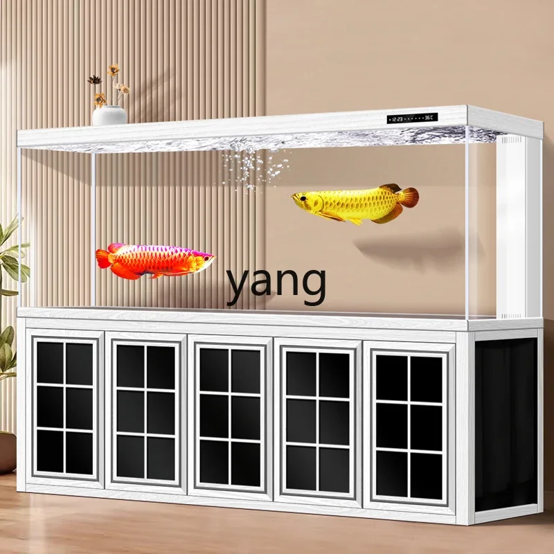 

LMMM aluminum alloy Chinese bottom filter arowana tank living room household large ultra-white aquarium