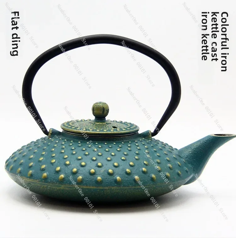 Japanese style handmade pottery wind belt filter cast iron teapot color boiling water teapot handmade health creative ornament