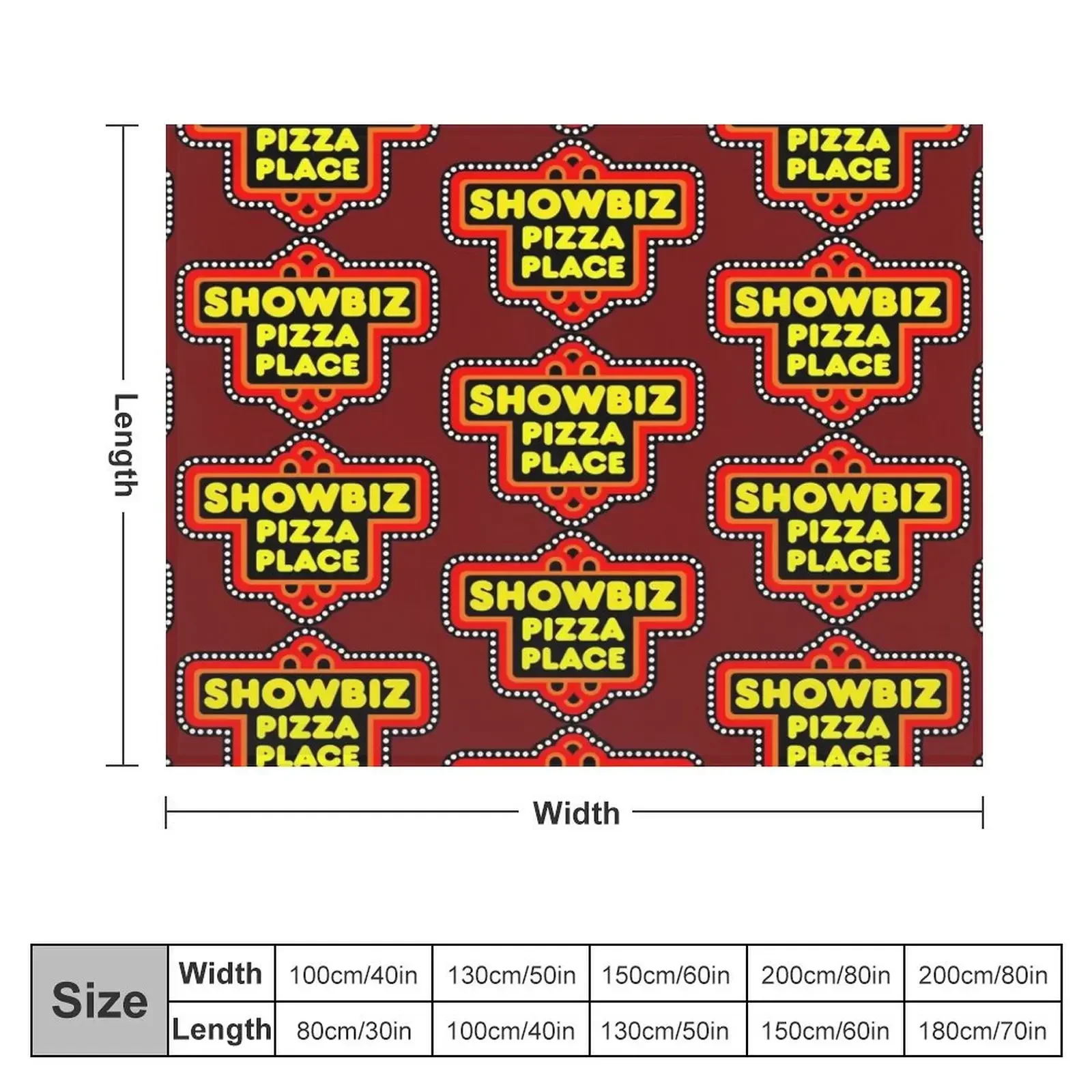 Showbiz Pizza Throw Blanket Hairy Kid'S Blankets