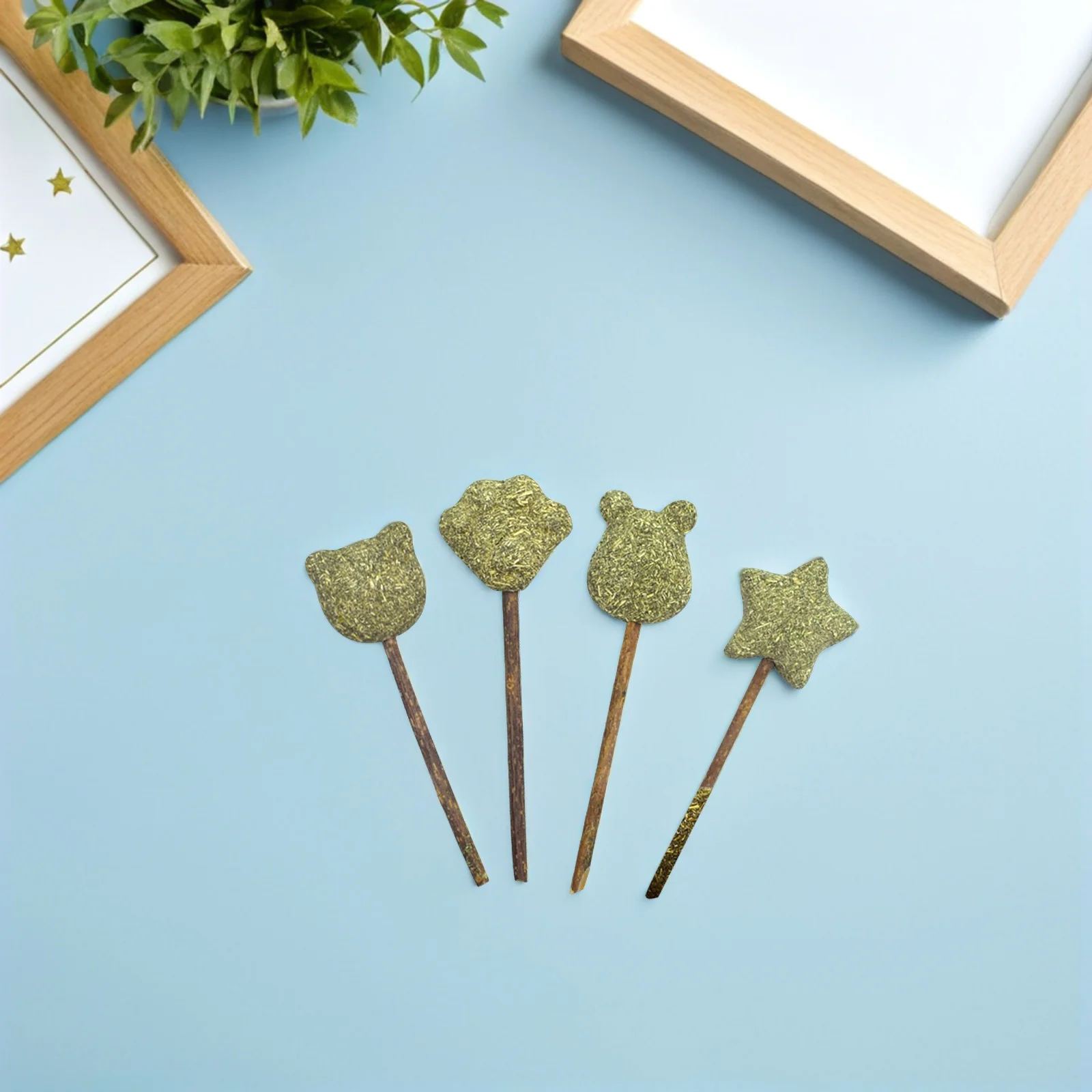 

4Pcs Catnip Natural Cat Treats for Feline Tongue Movement Compact Fun Snack for Indoor Cats