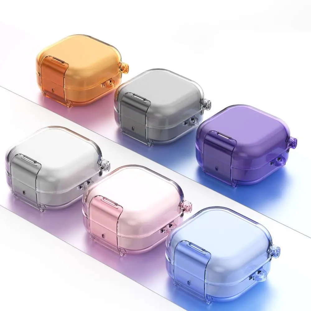 Transparent Earphone Case Full Cover Shell Anti-Scratch Protective Case Shockproof for Samsung Galaxy Buds4/4pro