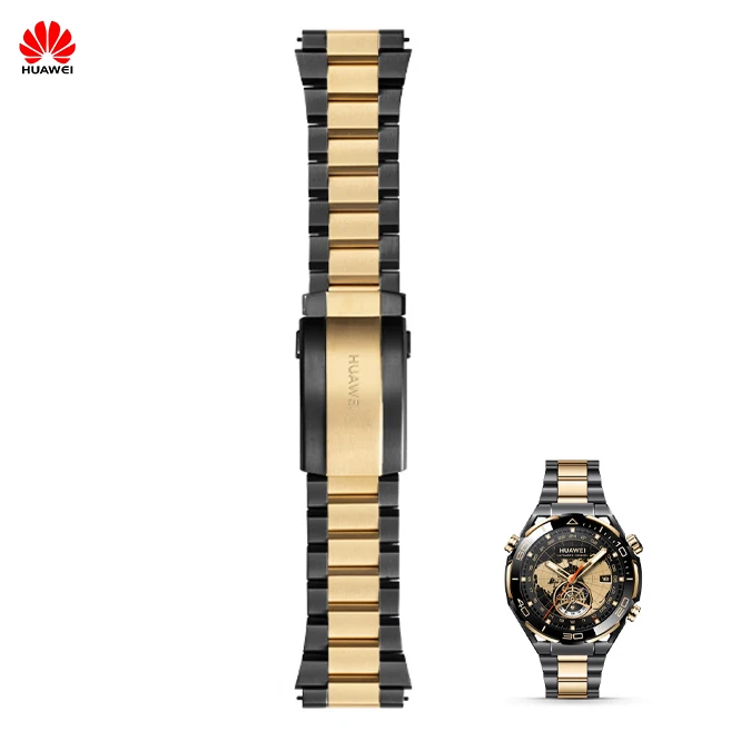 Huawei 100% Original 22mm Titanium Strap for Huawei Watch Ultimate /GT4 46mm/WATCH 4/4Pro/GT3 46mm Gold-plated Watchband
