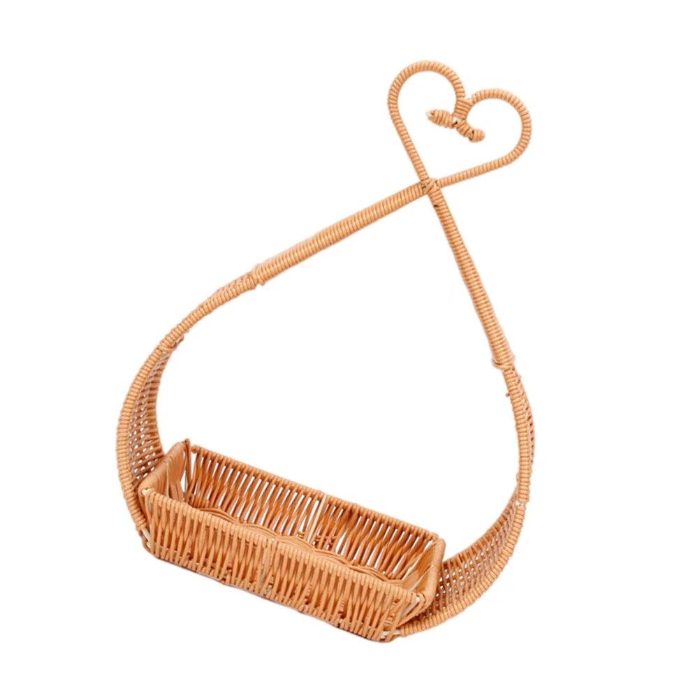 الرجعية الملونة اليدوية سلة فاكهة المواد البلاستيكية عطلة هدية غطاء صندوق تصميم حواف ناعمة سلة التخزين المحمولة