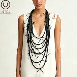 UKEBAY New Hyperbole Layered Rubber Necklaces Women Minimalist Gothic Statement Jewelry Party Clothes Accessories Punk Necklace
