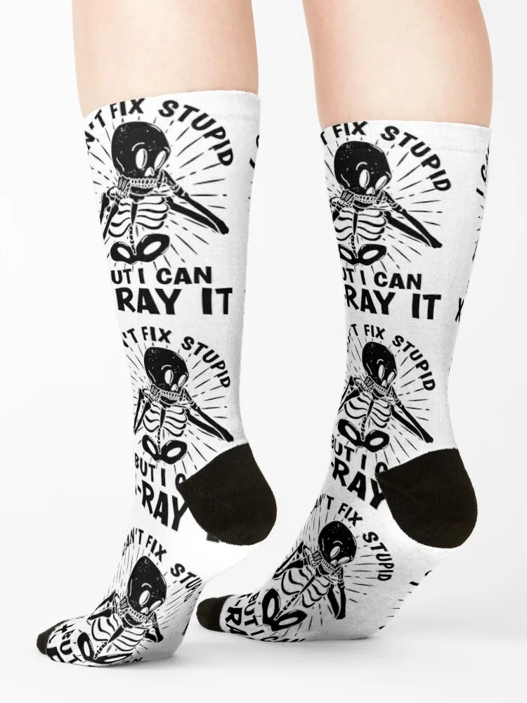 I Can\'t Fix Stupid Radiology Tech Radiologist Xray Socks Funny socks sport socks Men\'s Socks Luxury Women\'s