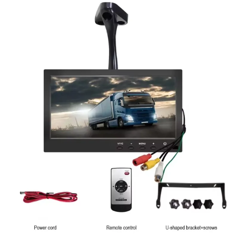 Tech 10.1inch Auto AHD Monitor IPS Screen USB Connection Remote Control Rearview Mirror Portable Truck 1 Year Warranty