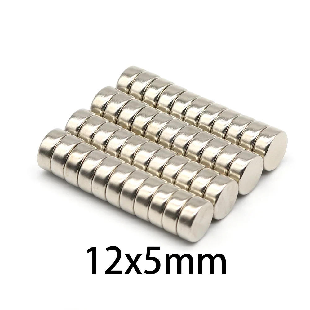 12x5 N52 Round Disc standard Blocks Rare Earth Super Strong Neodymium Magnets generation motor healthcare  Electronics Motor