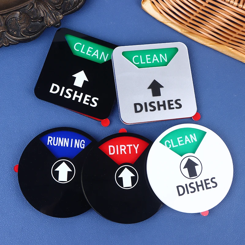 Sign Dishwasher Clean Magnet Dirty Indicator Washer Dish Kitchen Stickers Necessities Cleaning Dishes Machine