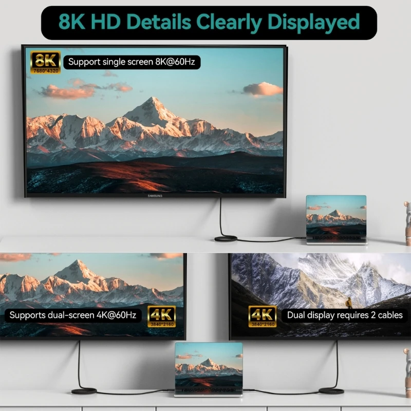 M17B USB4, 40 Гбит/с, кабель для быстрой зарядки PD240W, поддержка высокоскоростного кабеля для передачи видео 8K60 Гц