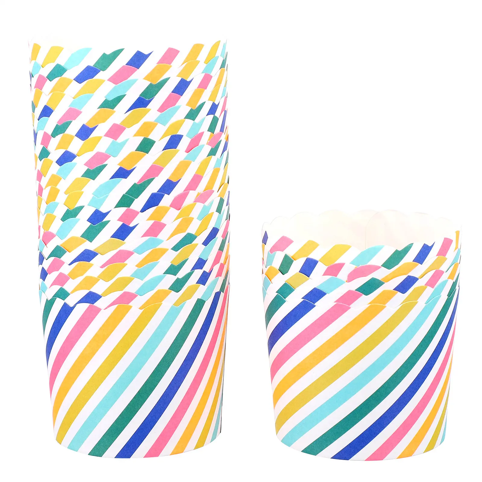 48Pcs Round Dot Cupcake Liners Oil Proof Baking Paper Cups High Temp Resistant for Home Bakery Western Restaurant Muffin Liners