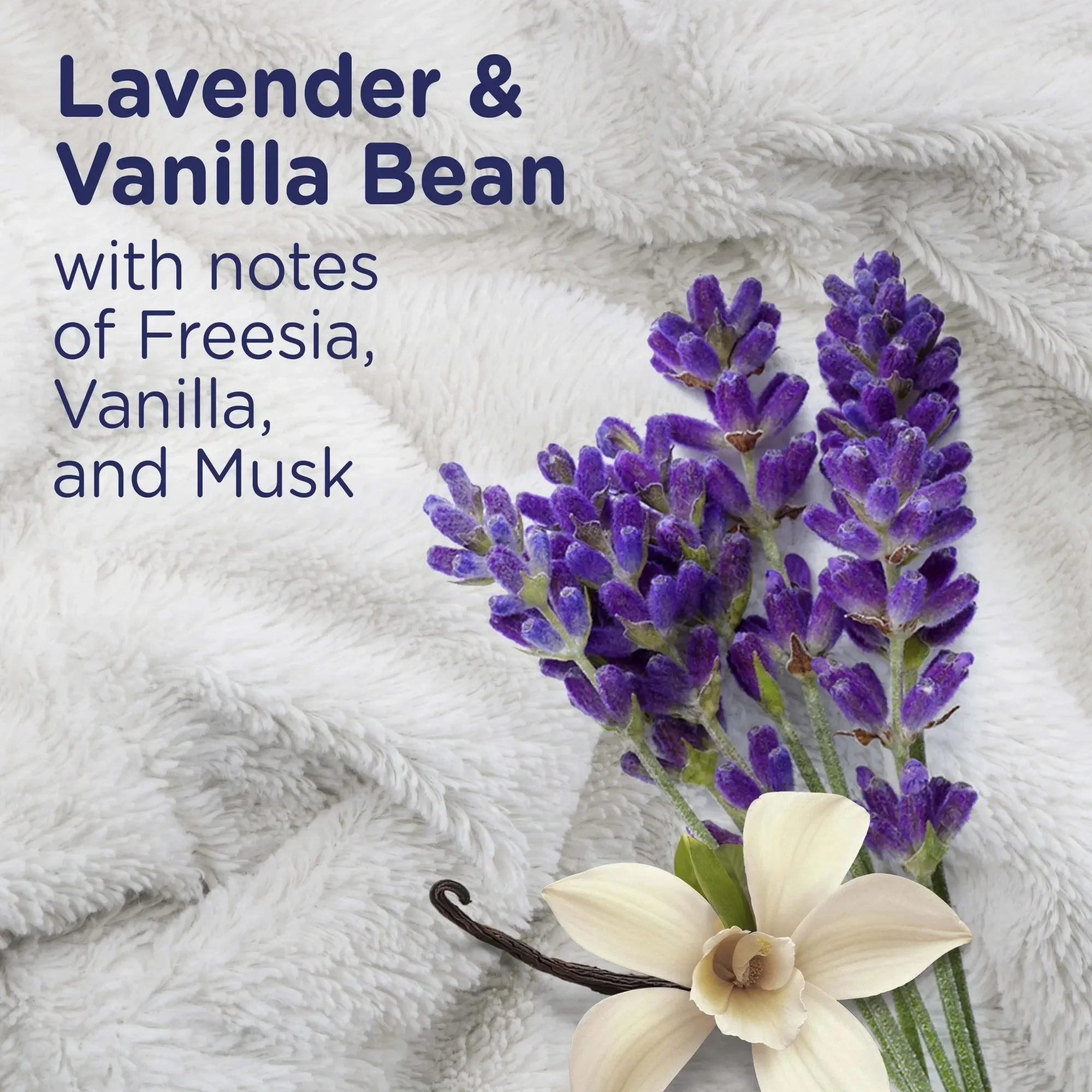 138 تحميل منعم الفانيليا باللافندر 93 أونصة، رائحة مهدئة للملابس فائقة النعومة، يقلل من الساكنة والتجاعيد