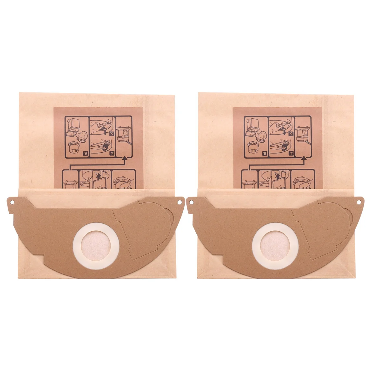 5Pcs/Set Vacuum Cleaner Paper Garbage Dust Bags for KARCHER WD2250 A2004 A2054 MV2 Vacuum Cleaner Machine Accessory