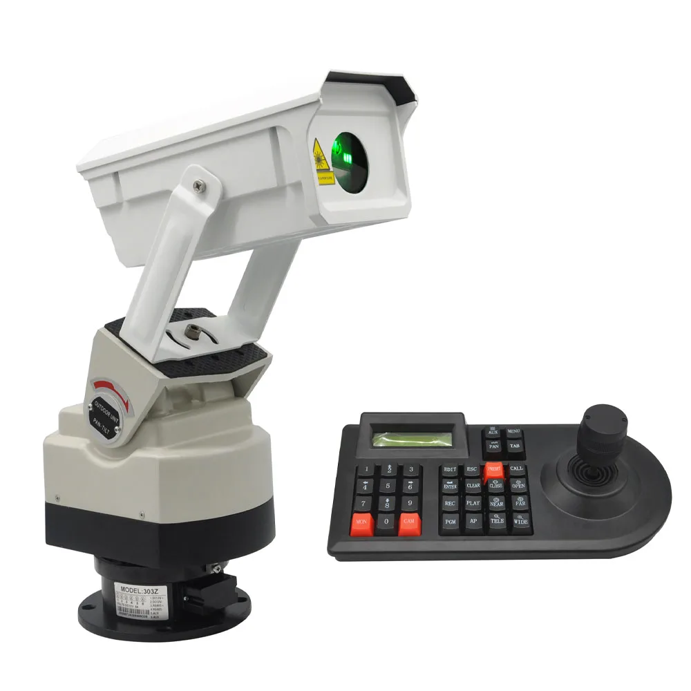 Green Laser Light Keyboard Control Automated Gimbal 360 Degree Rotate Outdoor 3W Laser Projector Bird Repeller for Farm Orchard