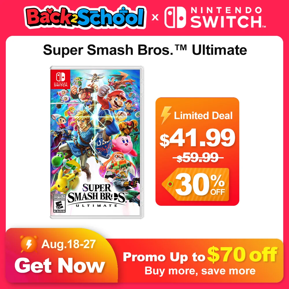 Super Smash Bros. Ultimate jeux switch OLED Lite Game Deals, 100% officiel, carte fongique originale