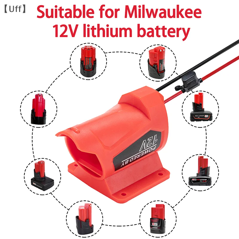 

12V Battery Adapter For DIY Grinder With Fuse And Switching Power Converter For Power Tools Such As Grinders