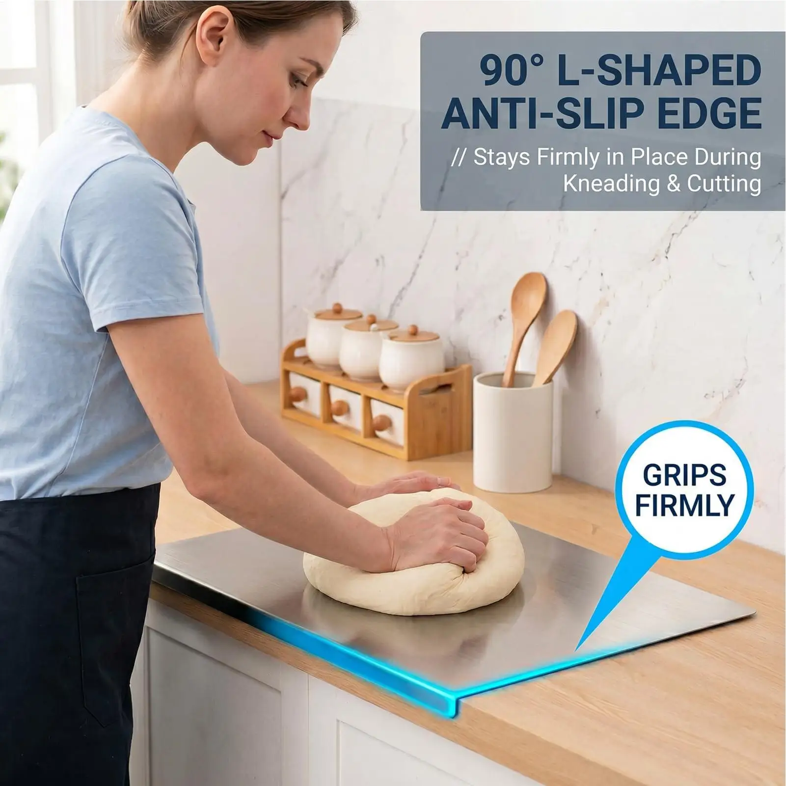 Stainless Cutting Board Dishwasher Safe Metal Kitchen Chopping Boards for Home Restaurant Counter Meal Prep Food Meat Vegetable image 2