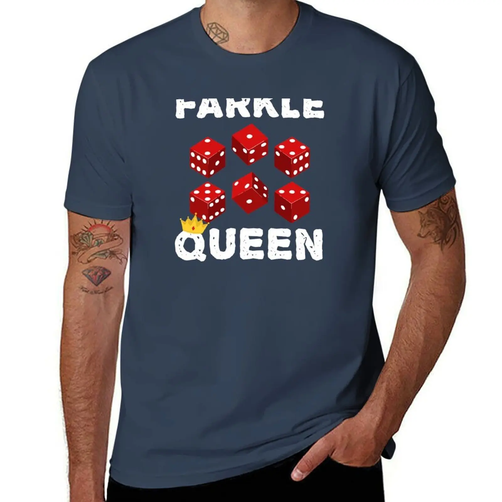 

Farkle Queen Funny Dice Game Night T-Shirt Casual Lightweight Short Sleeve Top