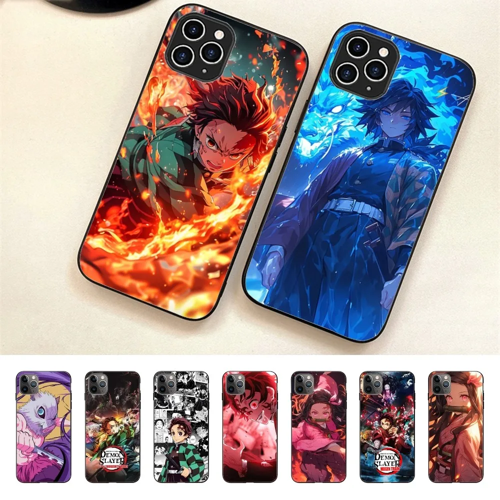 D-Demon S-Slayer Anime Phone Case For Iphone 15 11 13 14 Pro Max 7 8 Plus X Xr Xs Max Se2020 12mini Cover Case