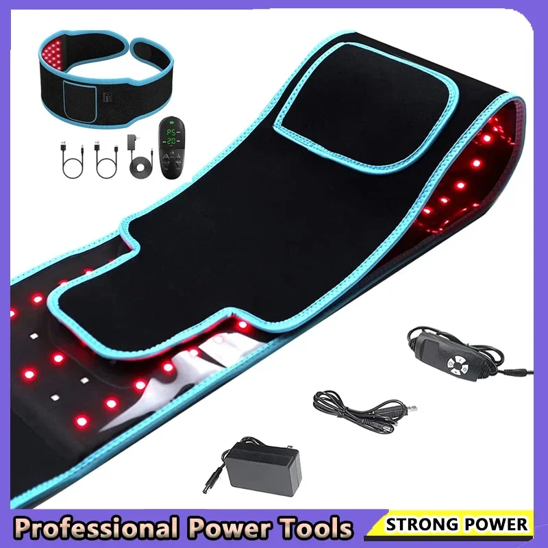 

Красный и инфракрасный свет, терапевтический пояс, 850 нм, 660 нм, светодиодные косметические устройства, обертка для сжигания жира, обертывание для лица, утягивающая талия, грелка для всего тела