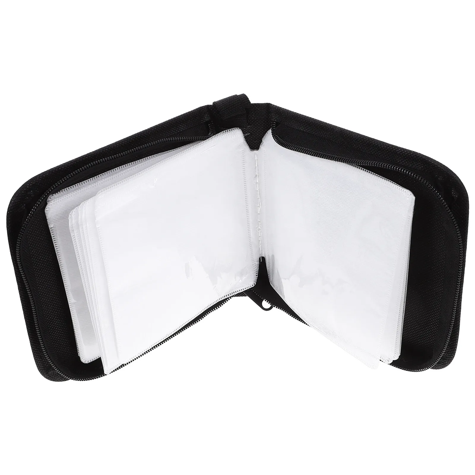 40 Capacity Disc Storage Pouch Portable Lightweight Zipper Cd Dvd Case Holder Protective Sleeve for Travel Home Office Cd