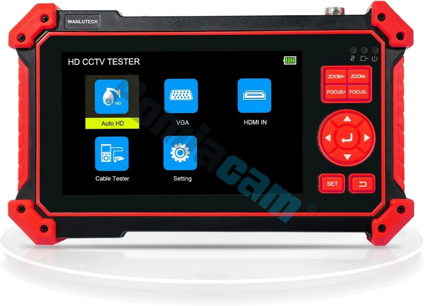 

HD-2950 CCTV Camera Tester 8MP TVI CVI AHD CVBS Analog Camera Tester 5inch HDMI&VGA in PTZ Control Audio Test 12V Power Output