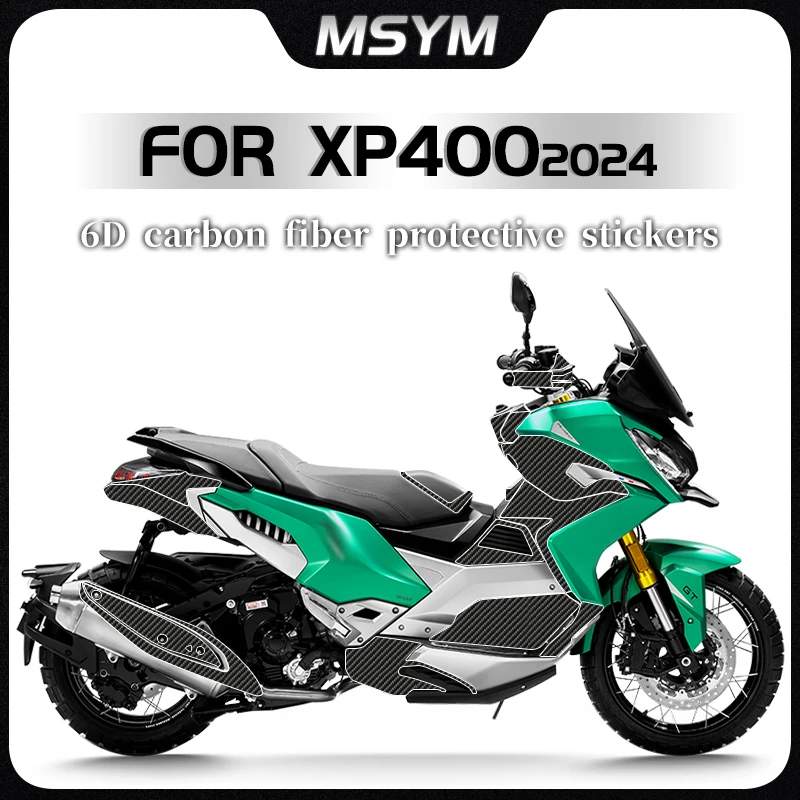 

Для Peugeot XP400 XP 400 XP400GT xp400 2024 6D защитная пленка из углеродного волокна, наклейка, пленка для всего тела, аксессуары против царапин