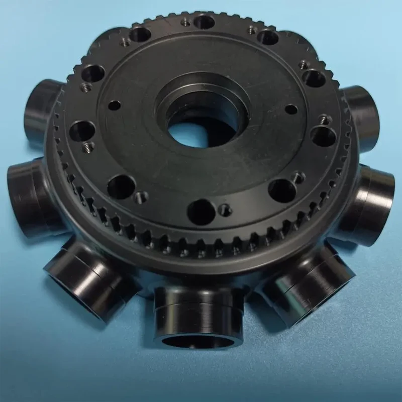 Custom 5-axis CNC Machining Black POM Label Head for Plastic Parts