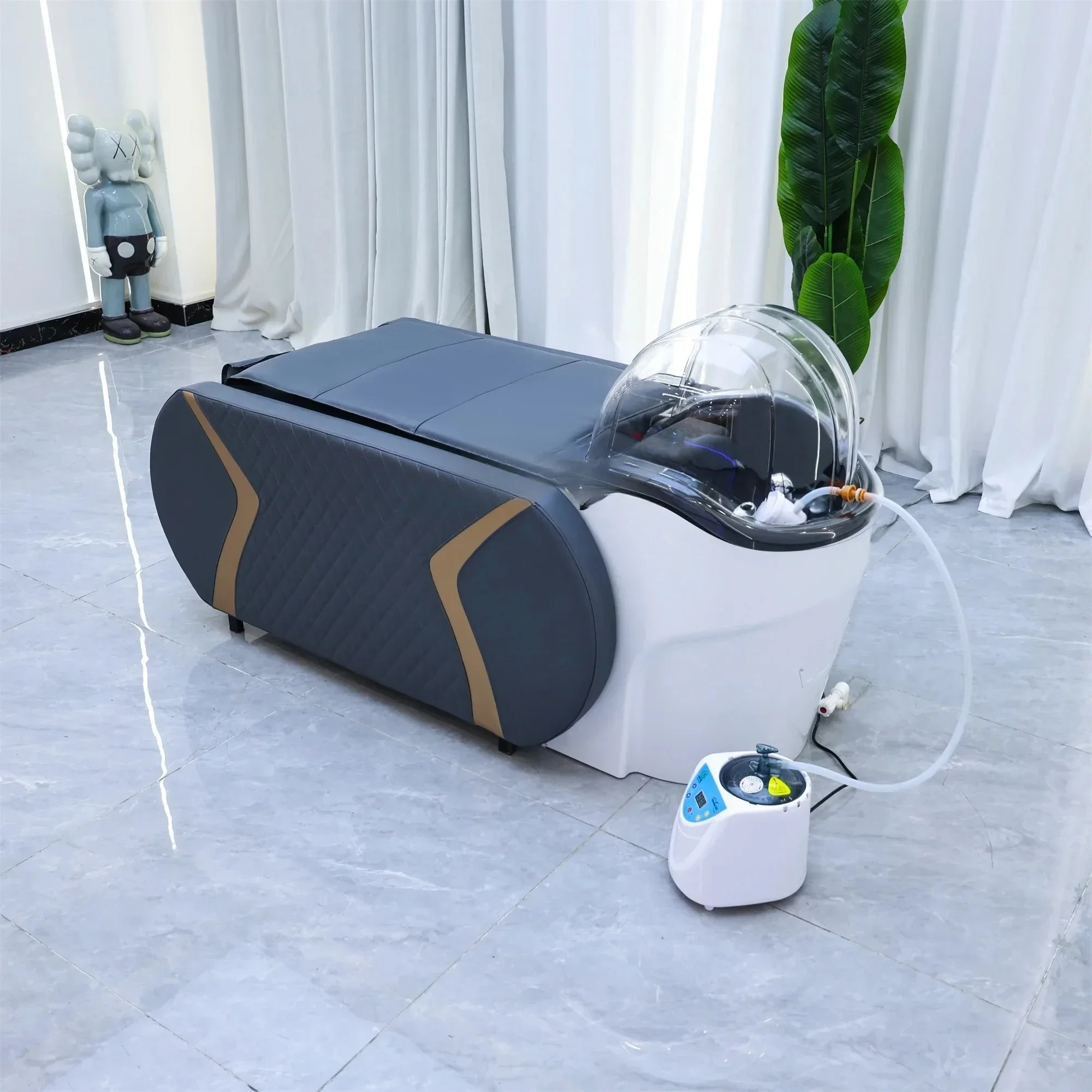 YH Multifunctional Automatic Intelligent Electric Head Therapy Bed Shampoo Chair Beauty Salon Massage Shampoo Bed Shampoo Chair