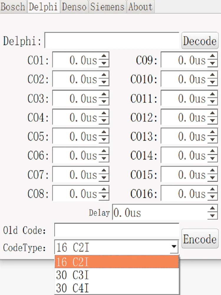 QR Code Common Rail Injector Coding Decoding Software Fill In The Oil Deviation Pulse Width Deviation Will Produce QR Code