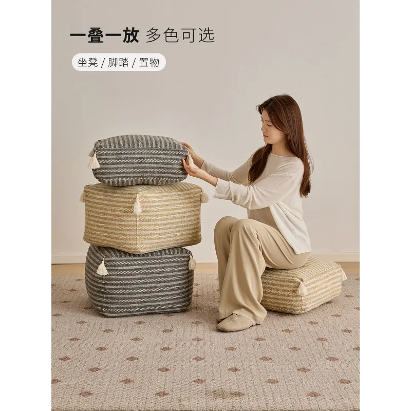 Lazy life pedal living room lazy sofa footstool small futon pad home door shoe change stool balcony bay window seat pier
