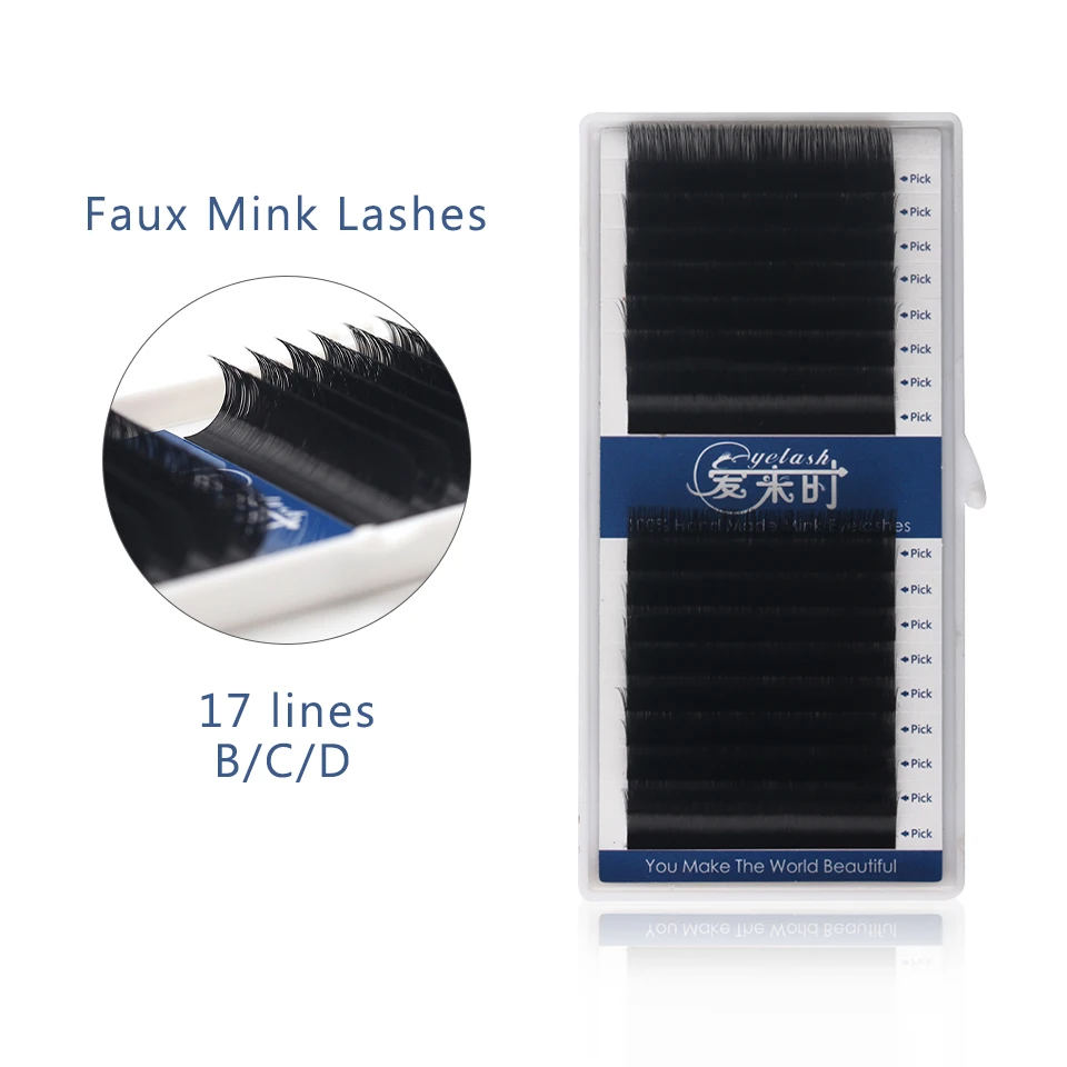 Extensión de pestañas individuales profesional B/C/D, pestañas postizas de volumen 3D de todos los tamaños, Material de seda suave, herramienta de maquillaje Dropshipping
