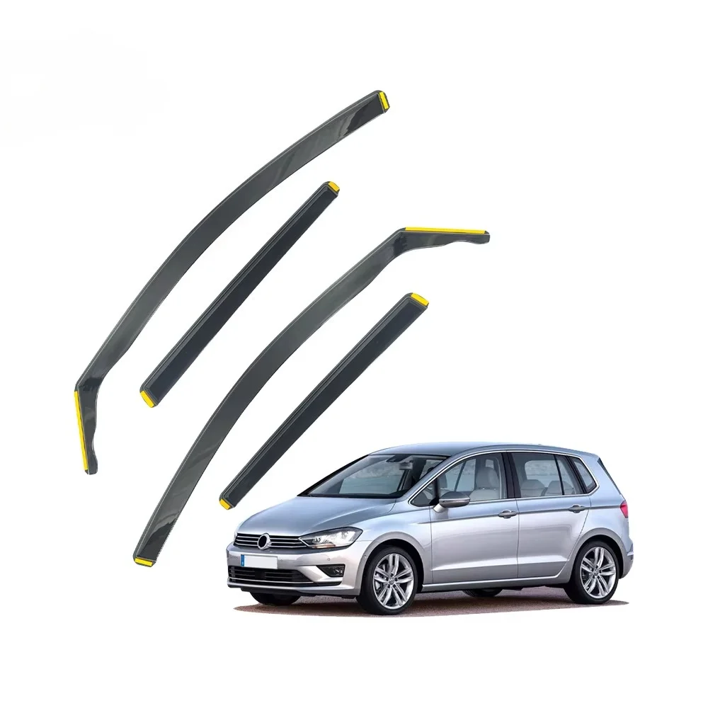 In Channel Premium Direct Fit Window Visor Wind Deflector For VOLKSWAGON VW GOLF 7 2012-2019 Inside Rain Guards Windbreakers