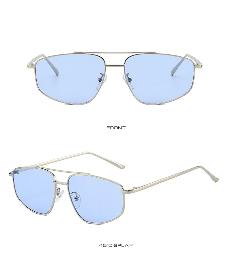 Männer Sonnenbrille Metall Rahmen Quadrat Sonnenbrille Pilot Punk frauen Gläser UV400 Outdoor Fahren Angeln Augenschutz Sonnenbrille – Detail 11