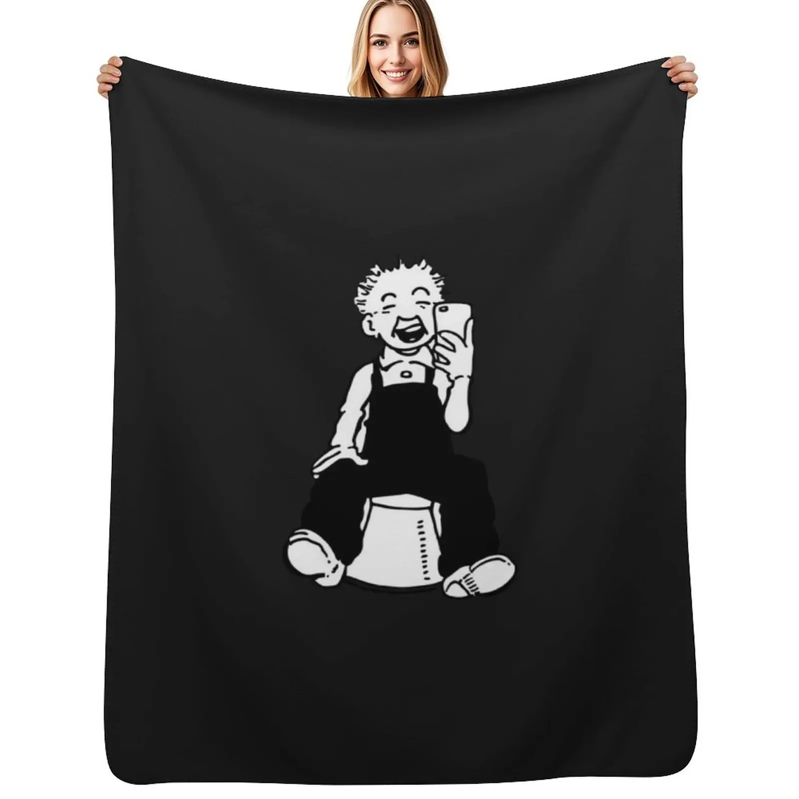 Бестселлер - Плед-футболка Oor Wullie Selfie Essential из искусственного меха, мягкий и теплый плед для кровати