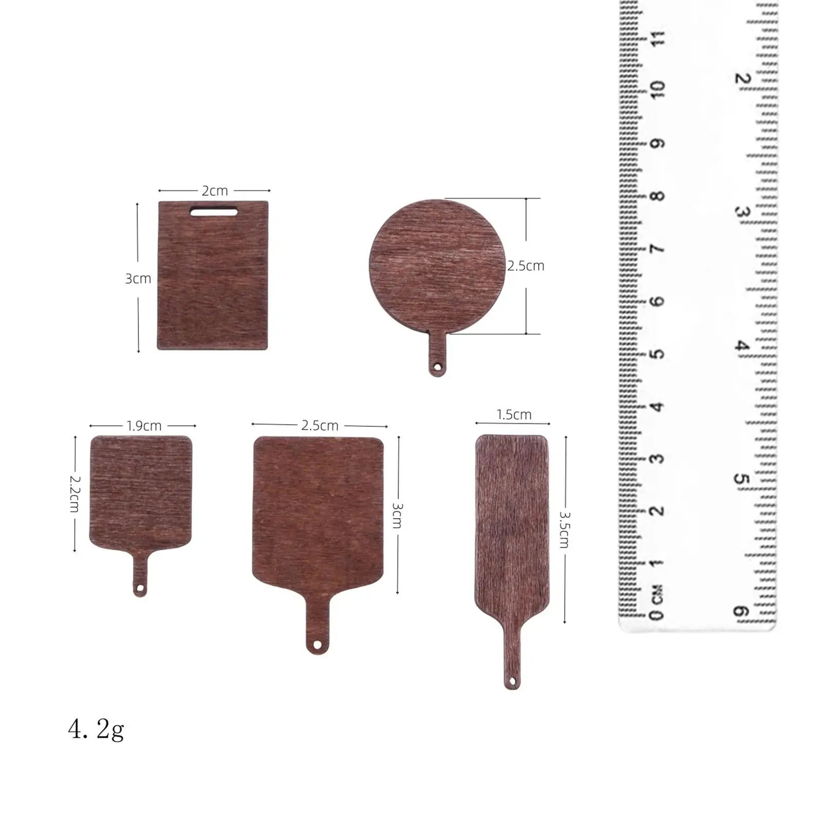 5 stücke Käse Bord Puppenhaus Miniatur Holz Schneidebrett Pretend Spielen Spielzeug Küche Werkzeuge Kleine Miniatur Küche Spielzeug