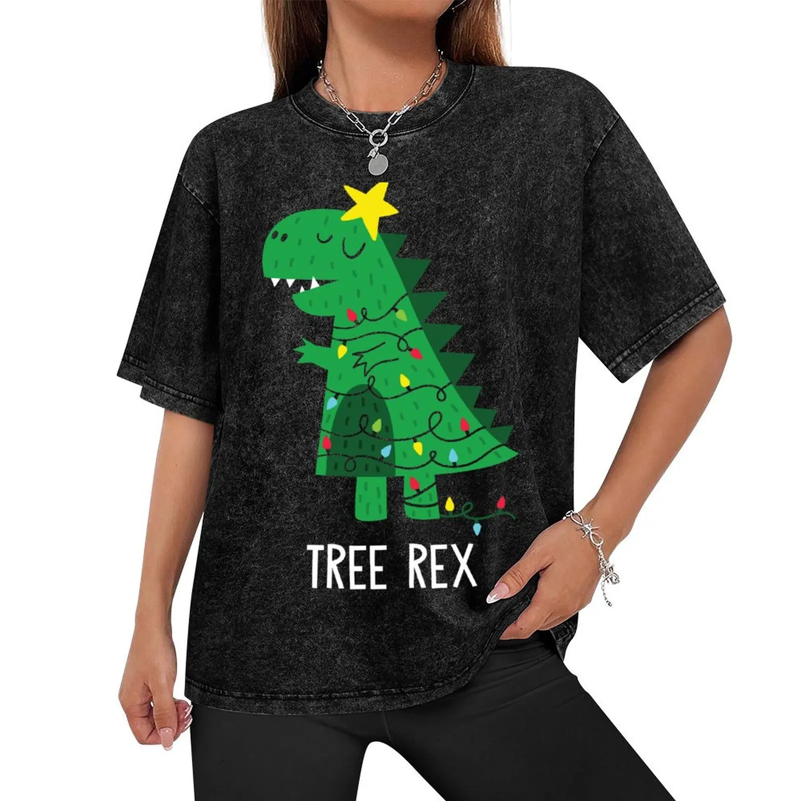 Tree Rex Funny Dinosaur Christmas Tree T Rex T-Shirt anime shirt graphic t shirts mens fashion