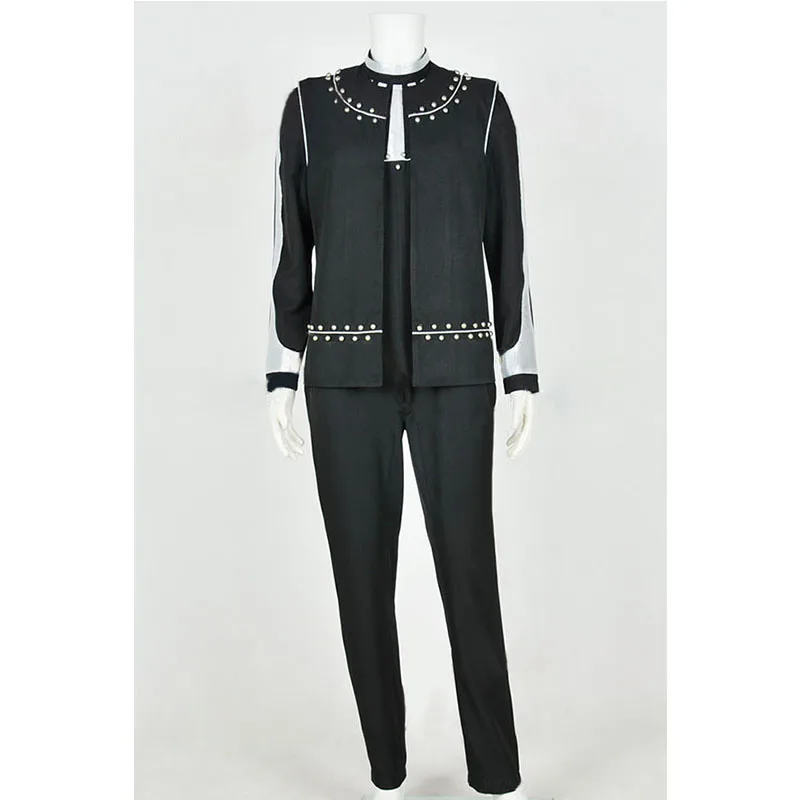 أزياء تلفزيون كير أفون التأثيرية للرجال باللون الأسود فانتازيا بدلة حفلات الهالوين