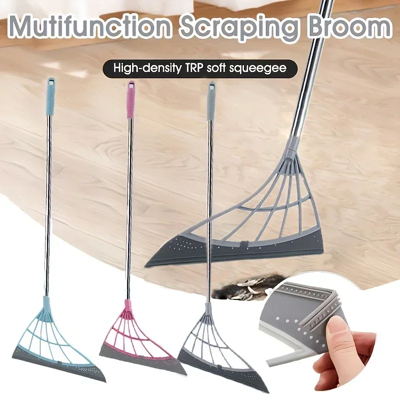 Environmentally friendly black technology magic silicone lazy broom cleaning floor wipers multifunctional durable cleaner