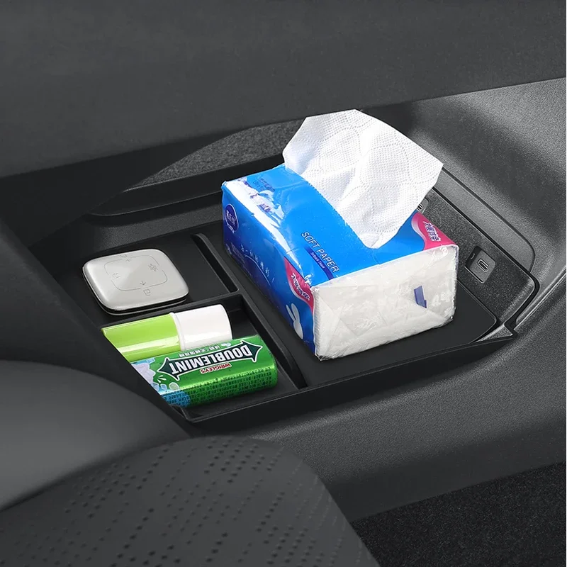 Car Armrest Box Under Storage mat For ZEEKR 7X 2024 Car Center Control Lower Storage pad Anti slip Organizer Accessories