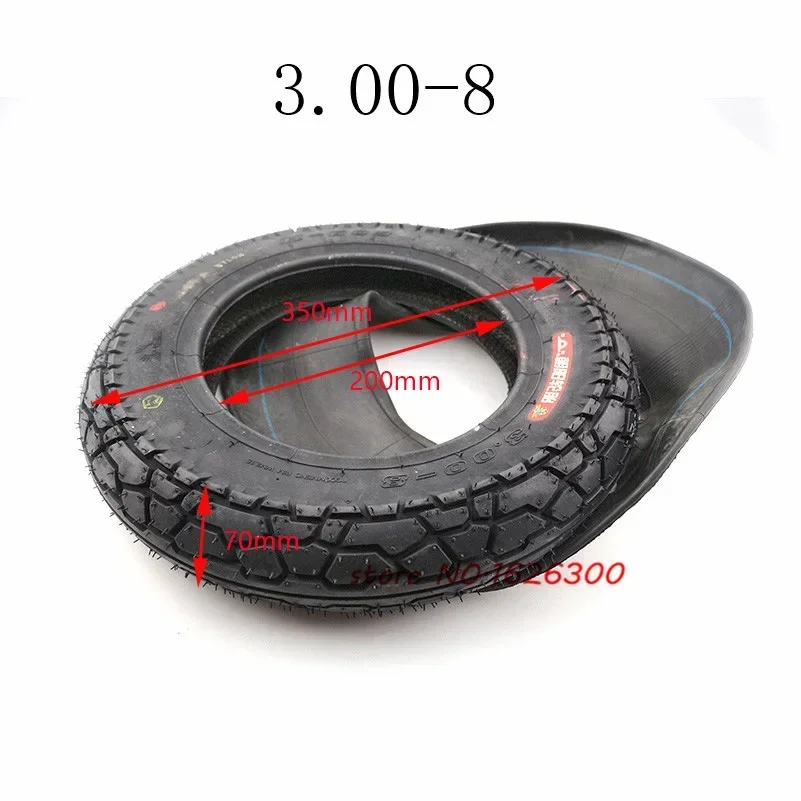 High Quality 3.00-8 / 300-8 Tire  Inner Tube 4PR Tyre Fits Gas and Electric Scooters Warehouse Vehicles Mini Motorcycle